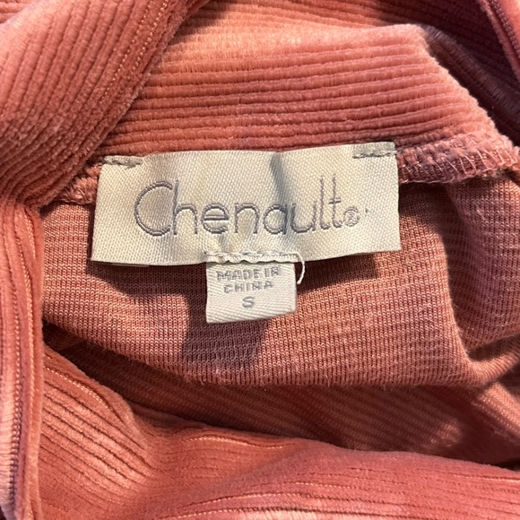 Pink Velvet Mock Neck Long Sleeve Shirt - Picture 4 of 8